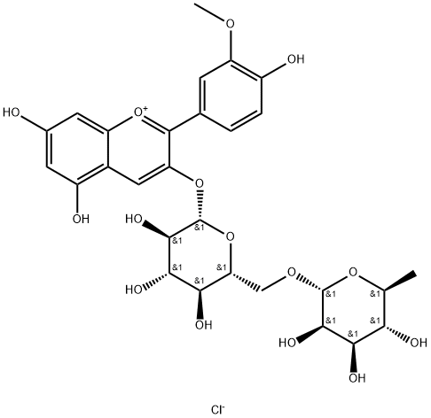 PEONIDINE-3-O-RUTINOSIDE CHLORIDE, 27539-32-8, 结构式