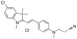 5-chloro-2-[2-[4-[(2-cyanoethyl)methylamino]phenyl]vinyl]-1,3,3-trimethyl-3H-indolium chloride Structure