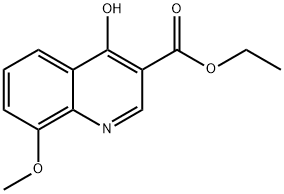 4-HYDROXY-8-METHOXY-QUINOLINE-3-CARBOXYLIC ACID ETHYL ESTER Structure