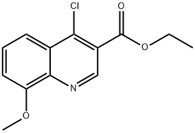 ethyl 4-chloro-8-methoxy-quinoline-3-carboxylate Struktur