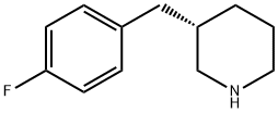 PIPERIDINE, 3-[(4-FLUOROPHENYL)METHYL]-, (3S)- Structure