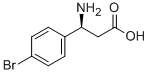 (S)-3-アミノ-3-(4-ブロモフェニル)プロピオン酸 化学構造式