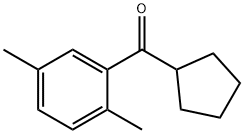 シクロペンチル2,5-ジメチルフェニルケトン 化学構造式