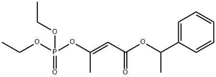 3-[(Diethoxyphosphinyl)oxy]-2-butenoic acid 1-phenylethyl ester Structure