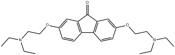 2,7-ビス[2-(ジエチルアミノ)エトキシ]-9H-フルオレン-9-オン 化学構造式