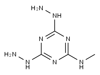 2,4-Dihydrazino-6-methylamino-s-triazine Struktur