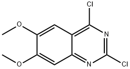 2,4-ジクロロ-6,7-ジメトキシキナゾリン 化学構造式