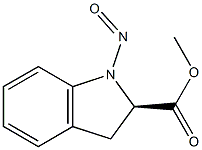 2-Indolinecarboxylicacid,1-nitroso-,methylester,(R)-(+)-(8CI) Structure