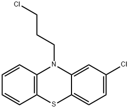 2-氯-10-(3-氯丙基)吩噻嗪, 2765-59-5, 结构式