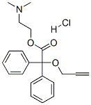 2-(dimethylamino)ethyl diphenyl(prop-2-ynyloxy)acetate hydrochloride Struktur