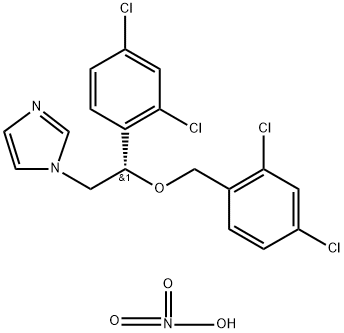 Imidazole, 1-[2,4-dichloro-b-[(2,4-dichlorobenzyl)oxy]phenethyl]-, mononitrate, (+)- (8CI) Struktur