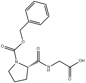 Cbz-Pro-Gly-OH 化学構造式