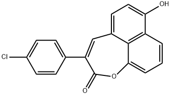 3-(p-Chlorophenyl)-7-hydroxy-2H-naphth[1,8-bc]oxepin-2-one Structure
