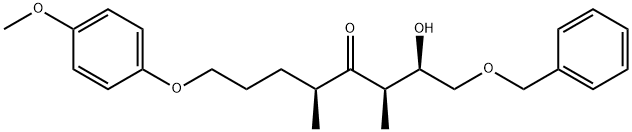 (2R,3R,5S)-3,5-DiMethyl-1-benzyloxy-2-hydroxy-8-(4-Methoxyphenoxy)-4-octanone Struktur
