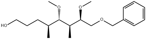 (4S,5S,6S,7R)-5,7-DiMethoxy-4,6-diMethyl-8-(phenylMethoxy)-1-octanol, 276690-17-6, 结构式