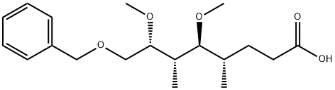 (4S,5S,6S,7R)-5,7-ジメトキシ-4,6-ジメチル-8-(フェニルメトキシ)-オクタン酸 化学構造式