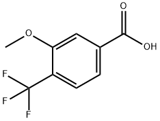 3-メトキシ-4-トリフルオロメチル安息香酸 化学構造式
