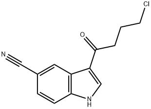 3-(4-氯-1-氧代丁基)-1H-吲哚-5-甲腈, 276863-95-7, 结构式