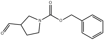 ベンジル 3-ホルミルピロリジン-1-カルボキシラート 化学構造式
