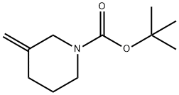 1-叔丁氧羰基-3-亚甲基哌啶, 276872-89-0, 结构式