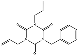 S-Triazine-2,4,6(1H,3H,5H)-trione, 1-benzyl-3,5-diallyl-, Structure