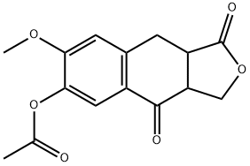 3,3a,9,9a-Tetrahydro-6-hydroxy-7-methoxynaphtho[2,3-c]furan-1,4-dione acetate Struktur