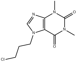 7-(3-chloropropyl)-3,7-dihydro-1,3-dimethyl-1H-purine-2,6-dione,2770-66-3,结构式