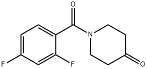 1-(2,4-difluorobenzoyl)piperidin-4-one 结构式