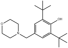 2,6-ジ-tert-ブチル-4-(モルホリン-4-イルメチル)フェノール 化学構造式