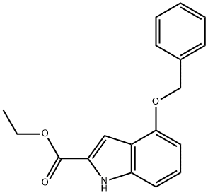 4-(フェニルメトキシ)-1H-インドール-2-カルボン酸エチル 化学構造式