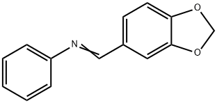 3,4-メチレンジオキシベンジリデンアニリン 化学構造式