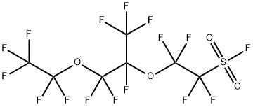 パーフルオロ(4-メチル-3,6-ジオキサオクタン)スルホニルフルオリド 化学構造式