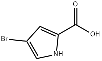 4-ブロモピロール-2-カルボン酸 化学構造式