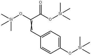 2-[(Trimethylsilyl)oxy]-3-[4-[(trimethylsilyl)oxy]phenyl]propenoic acid trimethylsilyl ester Structure