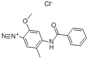 4-ベンゾイルアミノ-6-メトキシ-3-メチルベンゼンジアゾニウム 化学構造式