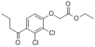 Ethyl(4-butyry-2,3-dichloro)phenoxyacetate Struktur