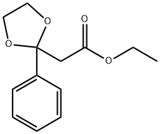 2-Phenyl-1,3-dioxolane-2-acetic acid ethyl ester,27773-03-1,结构式