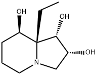 1,2,8-Indolizinetriol,8a-ethyloctahydro-,(1S,2R,8R,8aR)-(9CI) Struktur