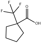 1-(トリフルオロメチル)シクロペンタン-1-カルボン酸 化学構造式