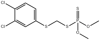 S-[[(3,4-Dichlorophenyl)thio]methyl]O,O-dimethyl=phosphorodithioate Struktur