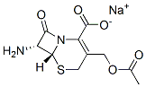 sodium (6R-trans)-3-[(acetyloxy)methyl]-7-amino-8-oxo-5-thia-1-azabicyclo[4.2.0]oct-2-ene-2-carboxylate Structure