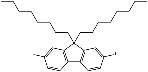 2,7-二碘-9,9-二辛基-9H-芴,278176-06-0,结构式