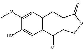 3,3a,9,9a-Tetrahydro-6-hydroxy-7-methoxynaphtho[2,3-c]furan-1,4-dione Structure