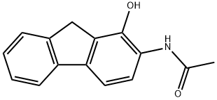 N-(1-ヒドロキシ-9H-フルオレン-2-イル)アセトアミド 化学構造式