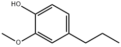 2-メトキシ-4-プロピルフェノール 化学構造式