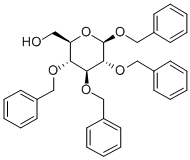 ベンジル2,3,4-トリ-O-ベンジル-β-D-グルコピラノシド 化学構造式