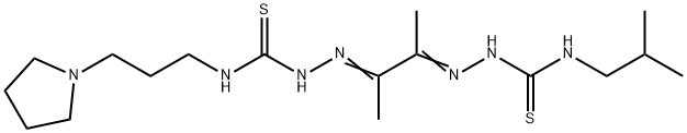 4-(2-Methylpropyl)-4'-[3-(pyrrolidin-1-yl)propyl][1,1'-(1,2-dimethyl-1,2-ethanediylidene)bisthiosemicarbazide] Structure