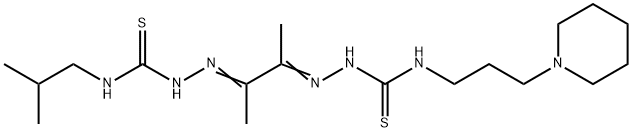 4-(2-Methylpropyl)-4'-(3-piperidinopropyl)[1,1'-(1,2-dimethyl-1,2-ethanediylidene)bisthiosemicarbazide] Structure
