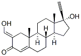 (17R)-17-ヒドロキシ-2-ヒドロキシメチレンプレグナ-4-エン-20-イン-3-オン 化学構造式