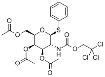 苯基3,4,6-三-O-乙酰基-2-脱氧-1-硫代-2-(2,2,2-三氯乙氧基甲酰氨基)-Β-D-吡喃半乳糖苷, 278784-83-1, 结构式